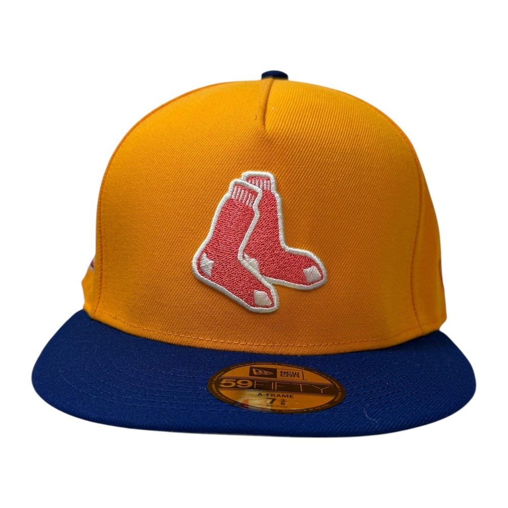 New Era 59FIFTY A-Frame Hat Mens 7 3/8 Gold Boston Red Sox 1999 ASG Streetwear